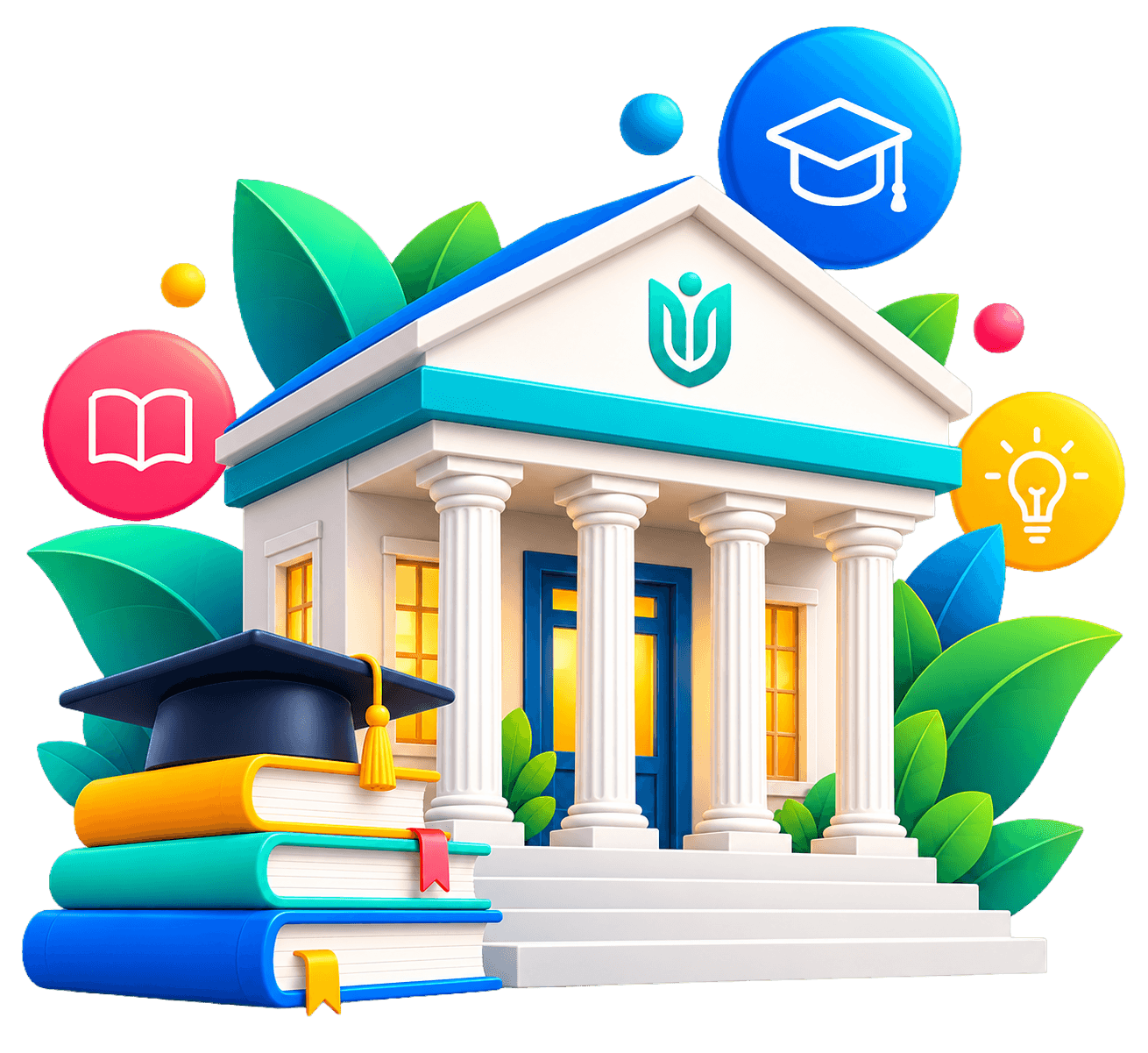 UNOVAS university building illustration